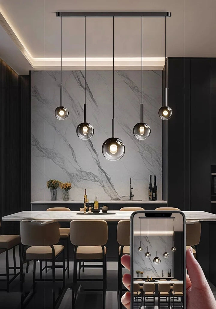 Modern LED Pendant Light - Dimmable Chandelier for Dining Room