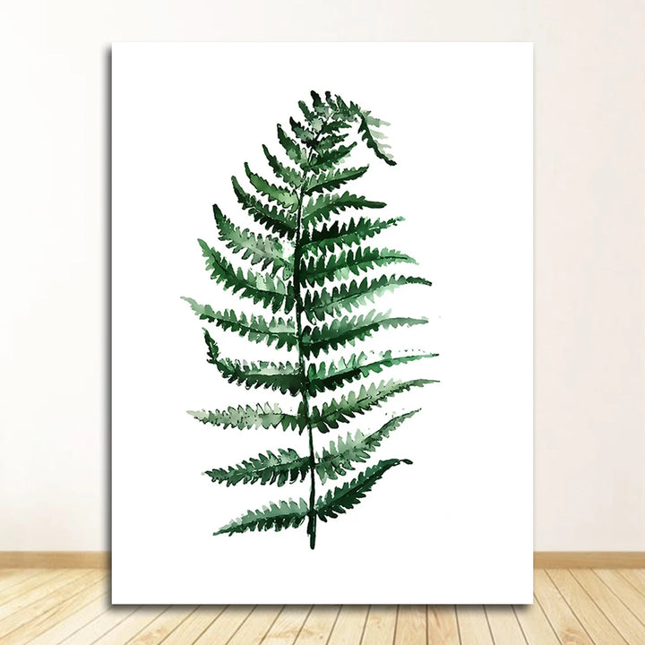 Scandinavian Tropical Plants Poster - Green Leaves Wall Art