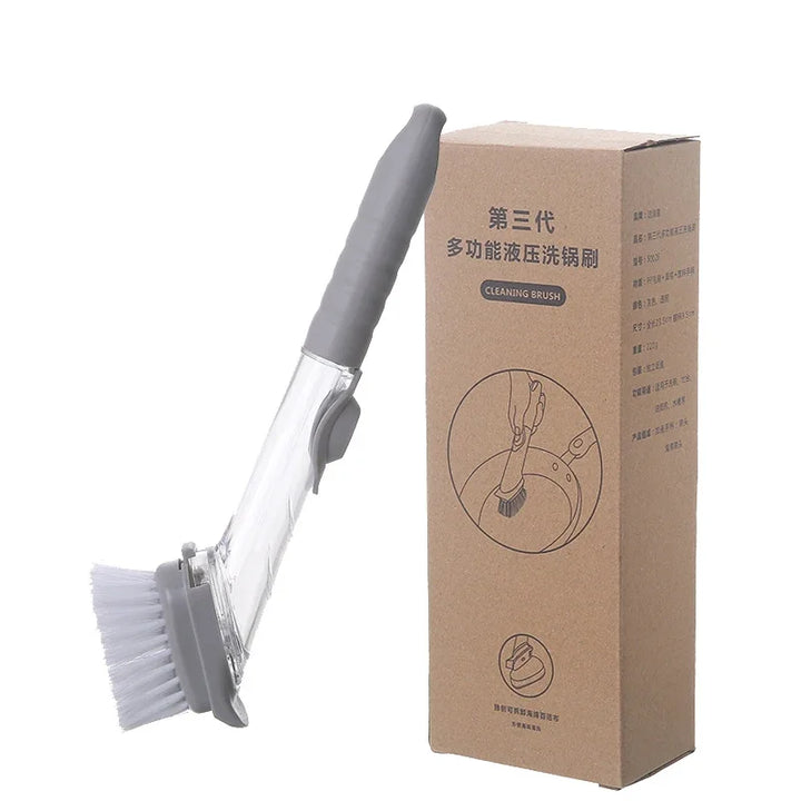 2-in-1 Kitchen Cleaning Brush - Soap Dispensing Dishwashing Tool