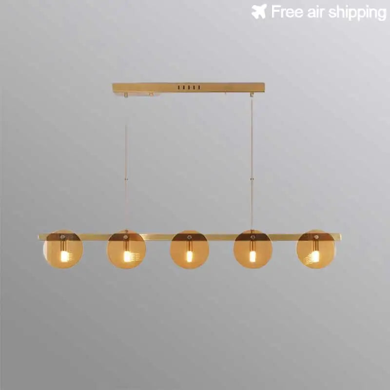 Modern Glass Pendant Light - Adjustable Chandelier for Dining Room