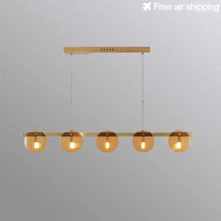 Modern Glass Pendant Light - Adjustable Chandelier for Dining Room