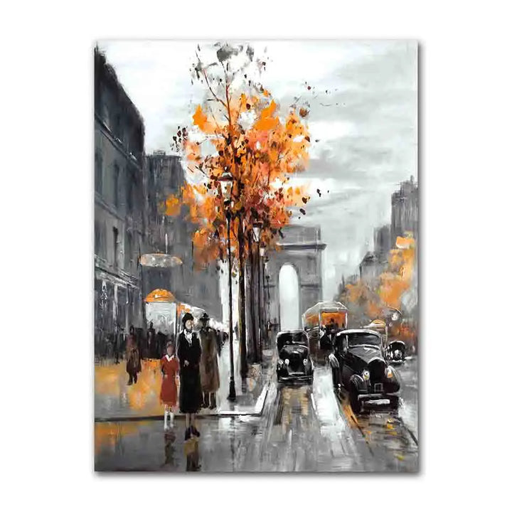 Canvas Paintings Home Decor HD Prints Posters  Abstract City Street Landscape Pictures For Living Room Wall Art Framework