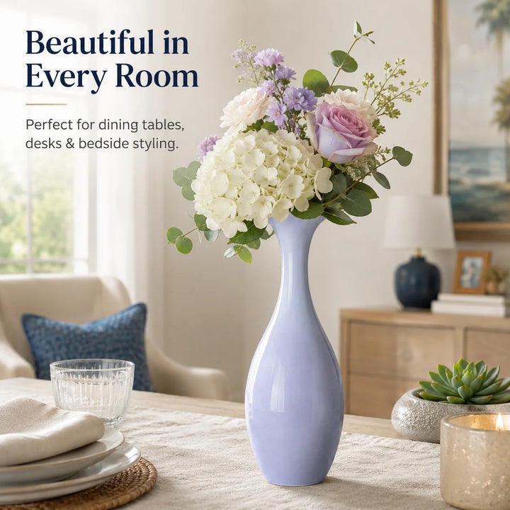 Hand-Painted Ceramic Vase Matte Floral Aesthetic Room Decor Pastel Gradient Table Centerpiece Dopamine Home Decoration