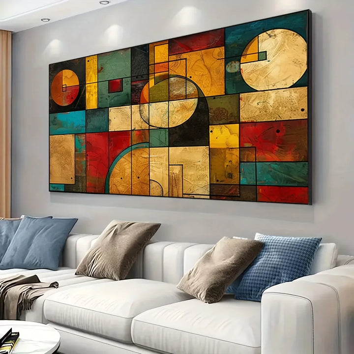 Modern Abstract Ink Canvas Wall Art Print