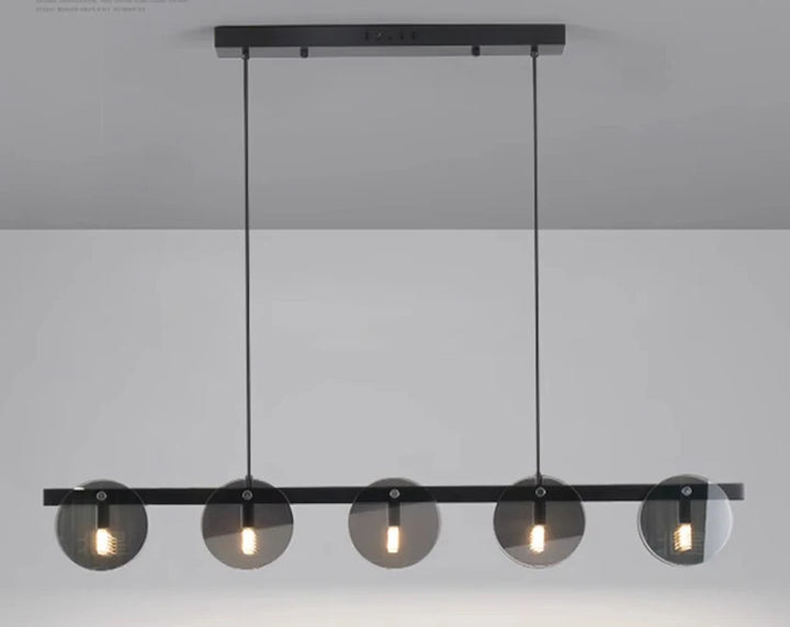 Modern Glass Pendant Light - Adjustable Chandelier for Dining Room