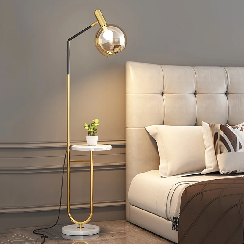 Modern LED Floor Lamp - Dimmable Standing Light for Bedroom