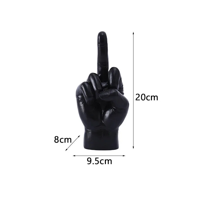 Hip Hop Middle Finger Resin Statue - Modern Desktop Decor