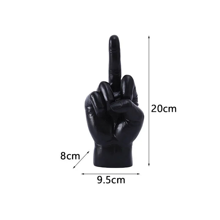 Hip Hop Middle Finger Resin Statue - Modern Desktop Decor