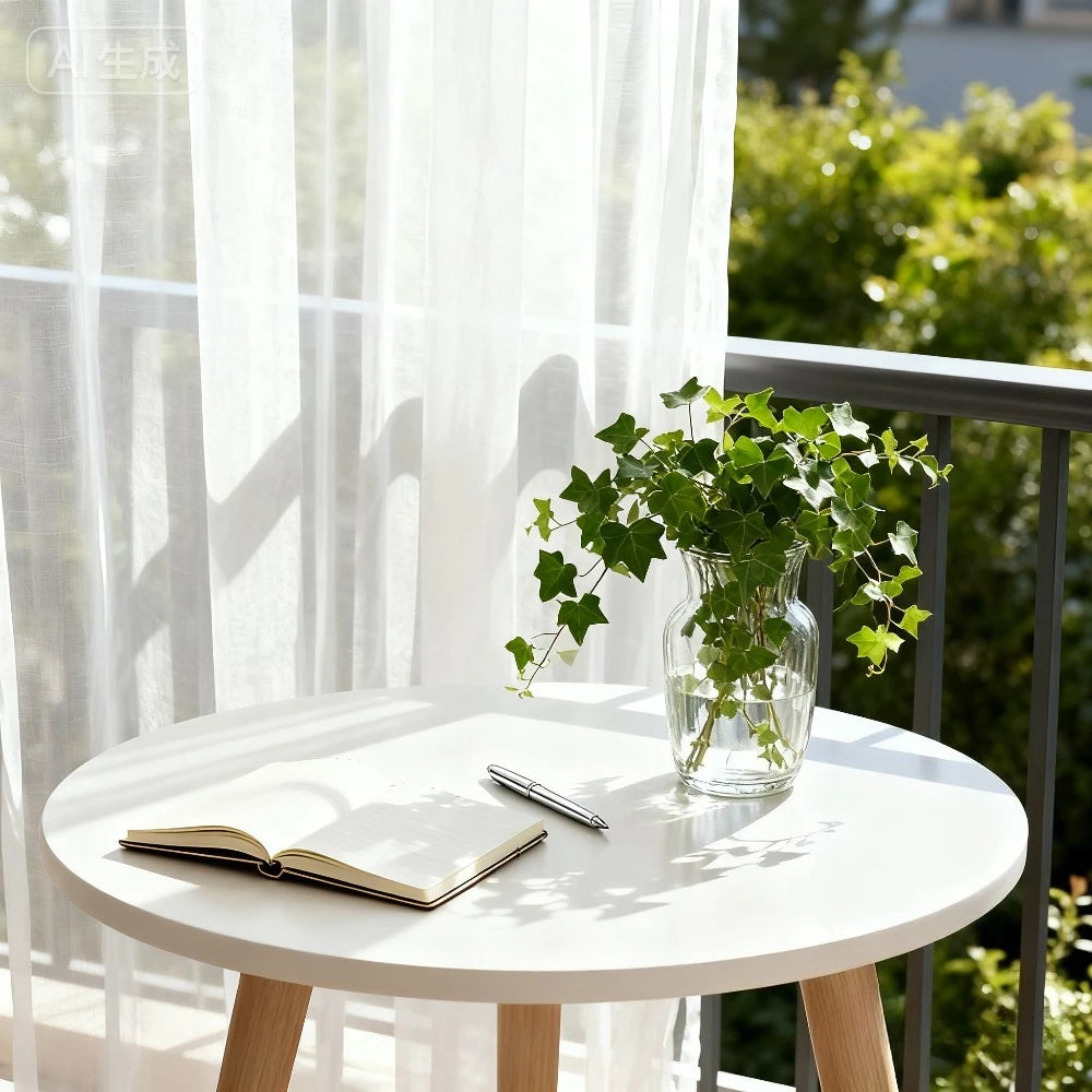 Modern Round Side Table – Minimalist Coffee Table for Living Room &amp; Bedroom