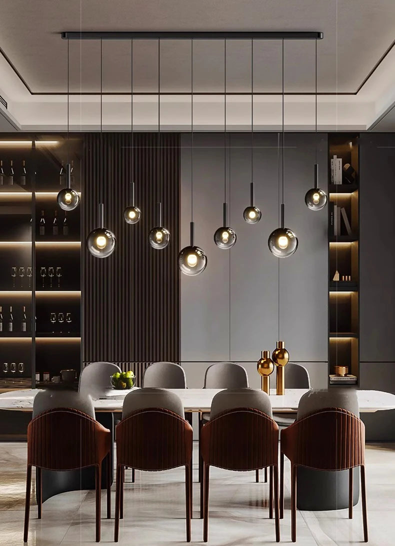 Modern LED Pendant Light - Dimmable Chandelier for Dining Room