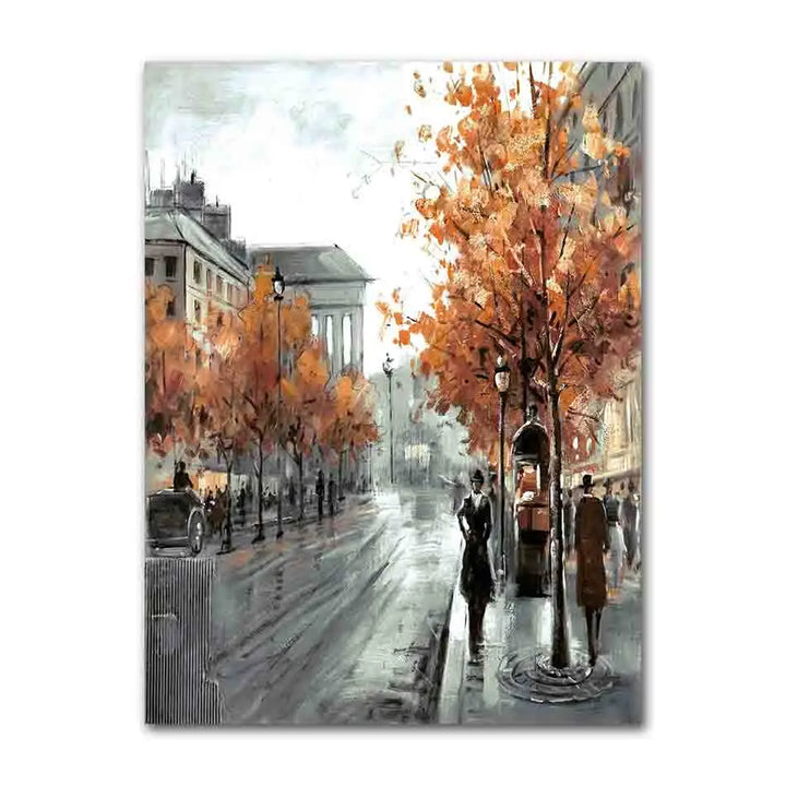 Canvas Paintings Home Decor HD Prints Posters  Abstract City Street Landscape Pictures For Living Room Wall Art Framework