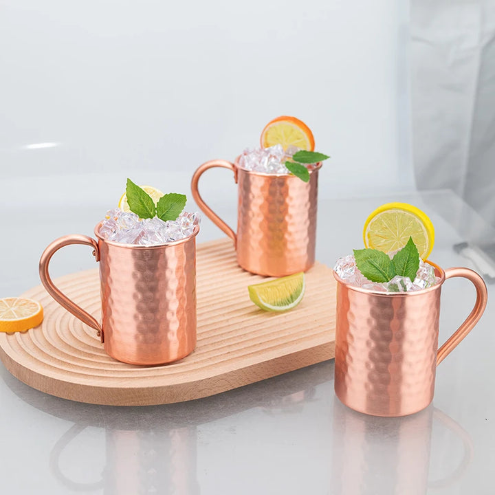 400ml Hammered Pure Copper Moscow Mule Mug | Classic Copper Cocktail Mug | Hand-Hammered Finish | Insulated Feel | Vintage Gift