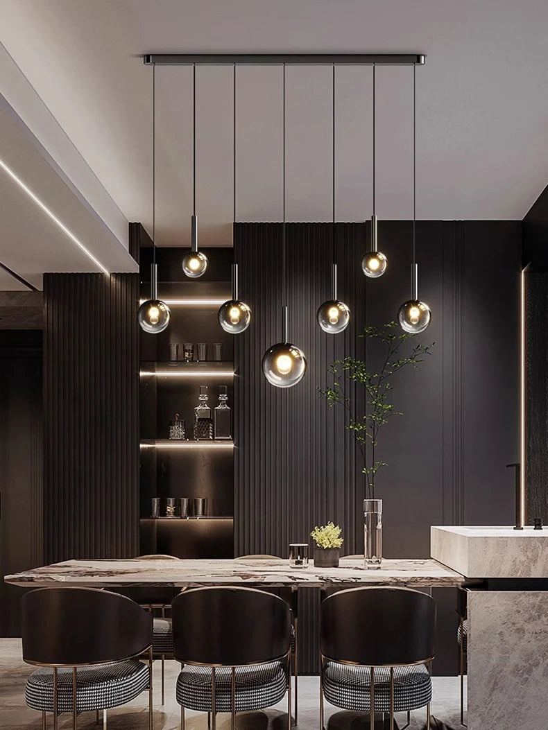 Modern LED Pendant Light - Dimmable Chandelier for Dining Room