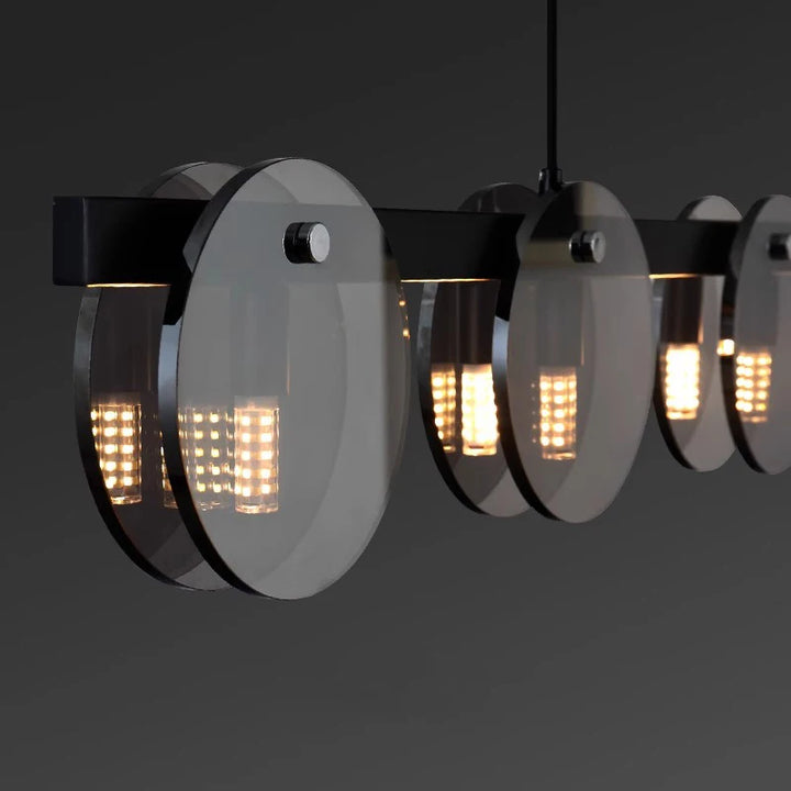 Modern Glass Pendant Light - Adjustable Chandelier for Dining Room