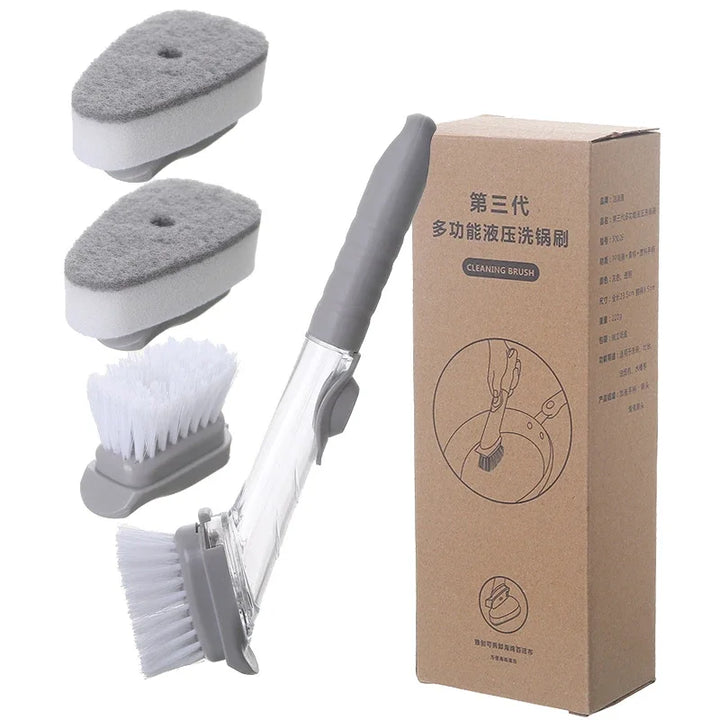 2-in-1 Kitchen Cleaning Brush - Soap Dispensing Dishwashing Tool