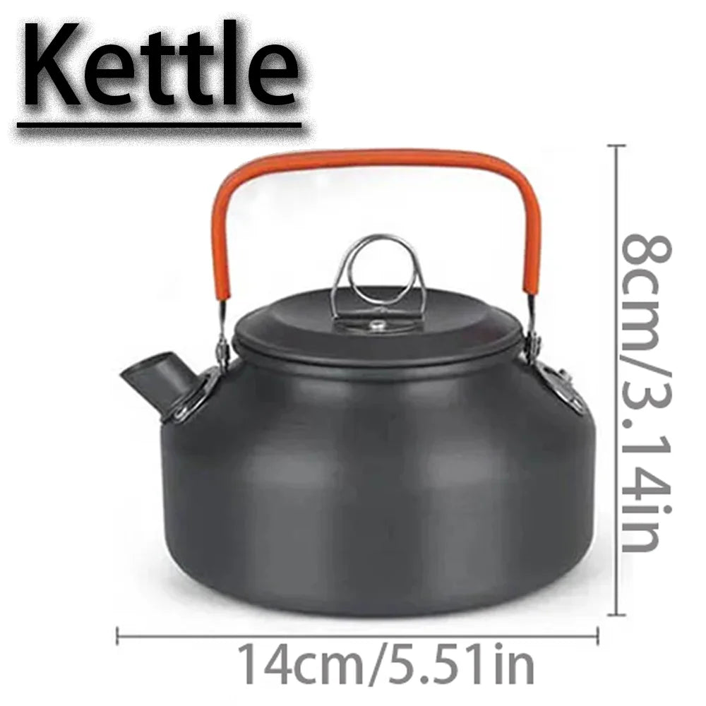 Camping Cookware Kit - Portable Aluminum Cooking Set for Hiking