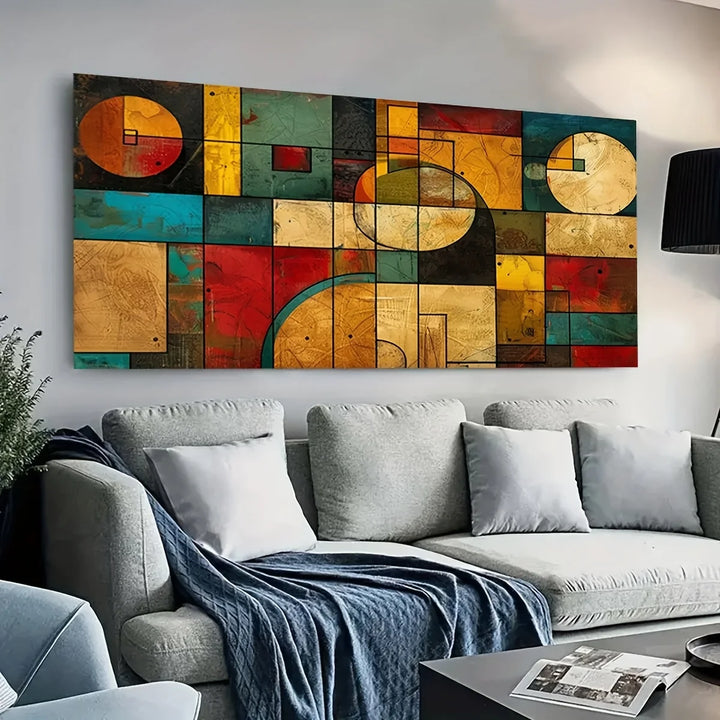 Modern Abstract Ink Canvas Wall Art Print