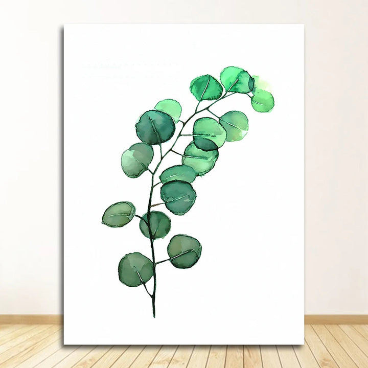 Scandinavian Tropical Plants Poster - Green Leaves Wall Art